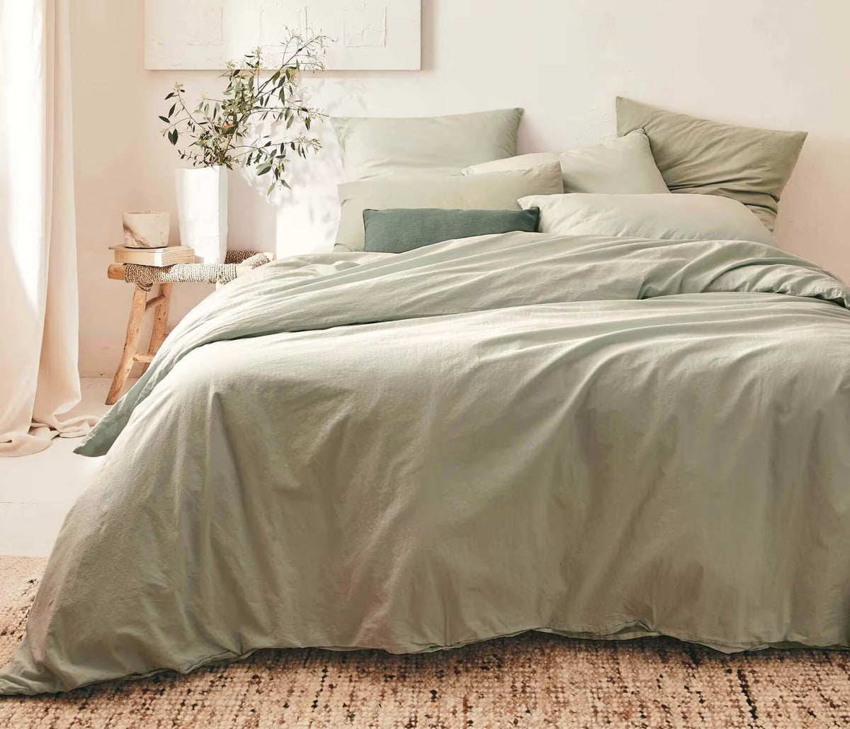 Bettwäsche aus gewaschener Baumwolle