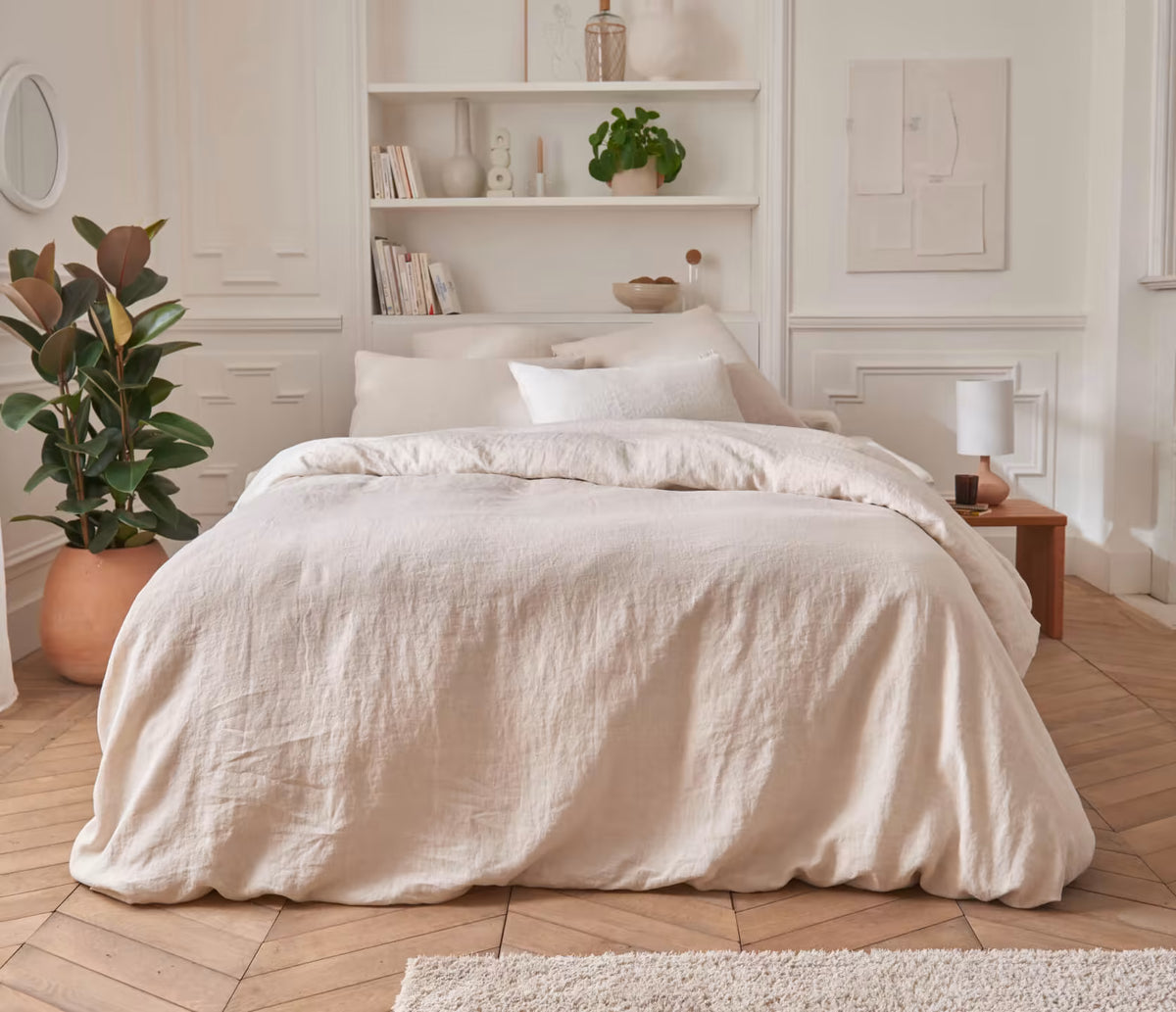 Housse de couette en lin lavé