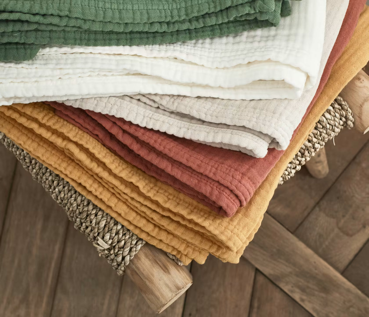 Plaid en gaze de coton biologique TIO