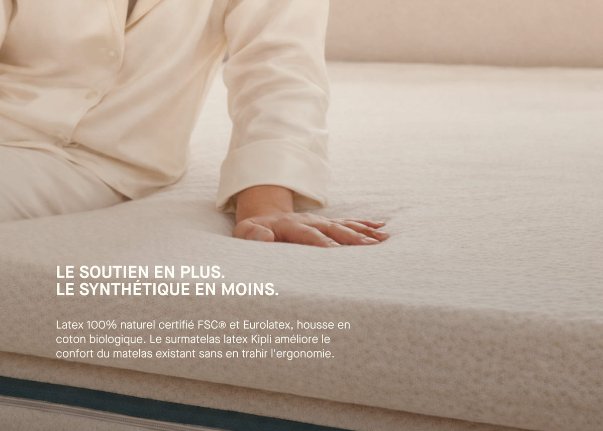 Surmatelas en latex naturel