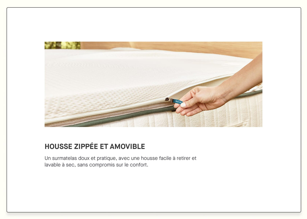 Surmatelas en latex naturel